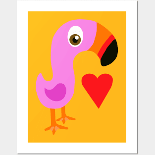 Flamingo Love Posters and Art